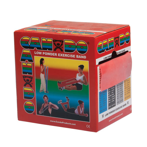 Cando Exercise Band Red Light 50-yard Dispenser Box.