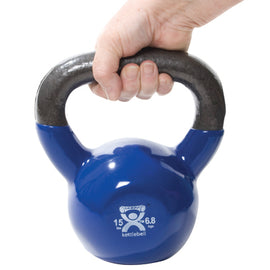 Kettlebell Vinyl Coated Weight Yellow  5lb  8  Diameter.