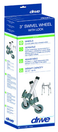 Comb. Swivel/fixed Wheels 3  W/lock And Rear Glides (pr).