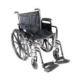 Wheelchair  Fixed Arms 18  Swing-away Footrests Dual Axle.