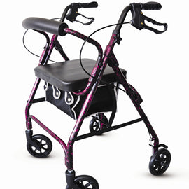 Rollator Alum - Flame Purple with Loop Brakes - PMI.