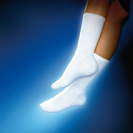 Sensifoot 8 - 15 Diabetic Crew Socks White Ex-large.