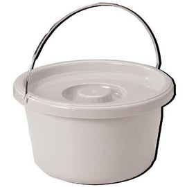 Commode Pail With Lid 7.5 Quart  Gray.