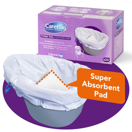 Carebag Commode Pail Liners (20-1/2x15-3/4 ) 16 Oz. Bx/20.