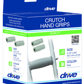 Crutch Grips (closed Style) Pair   Grey  (pair).