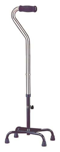 Quad Cane Heavy Duty Chrome Large Base 500# Capacity.