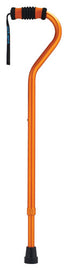 Standard Offset Walking Cane Adjustable Aluminum  Orange.