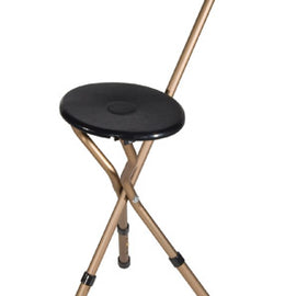 Cane Seat Adjustable W/nylon Handle  Bronze Folding.