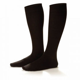 Mens Support Dress Socks  Firm 20-30 Black Large Adult Pair.