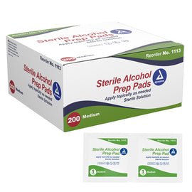 Alcohol Prep Pads- Bx/200 Medium Sterile.