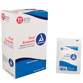 Sterile Oval Eyepad  Sterile 2 5/8  X 1 5/8  50 Pouches/ Bx.