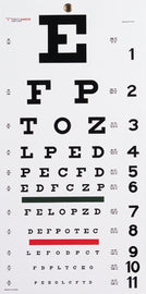 Snellen Eye Chart- 22 L X 11 W.