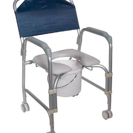 Aluminum Shower Chair/commode With Casters  Knockdown.