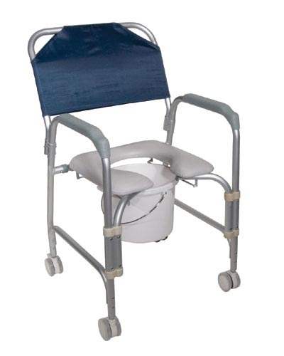 Aluminum Shower Chair/commode With Casters  Knockdown.