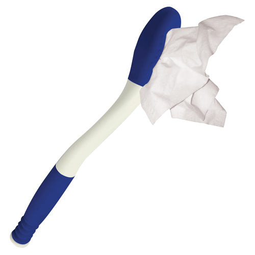 The Wiping Wand-long Reach Hygienic Cleaning Aid-blue Jay.