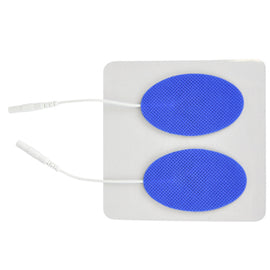 Reusable Electrodes  Pack/4 1.5 X2.5  Oval  Blue Jay Brand.