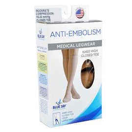 Anti-embolism Stockings  Xxlge 15-20mmhg  Below Knee  Clsdtoe.