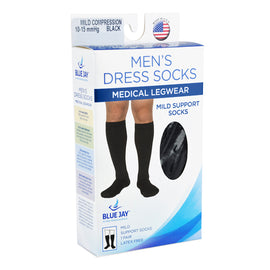 Men's Mild Support Socks 10-15mmhg  Black  Md/lg.