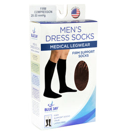 Men's Firm Support Socks 20-30mmhg  Brown  Large.