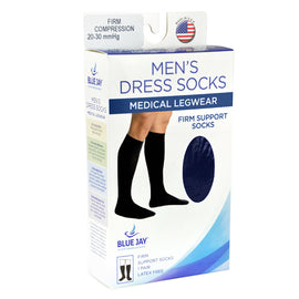 Men's Firm Support Socks 20-30mmhg  Navy  Large.