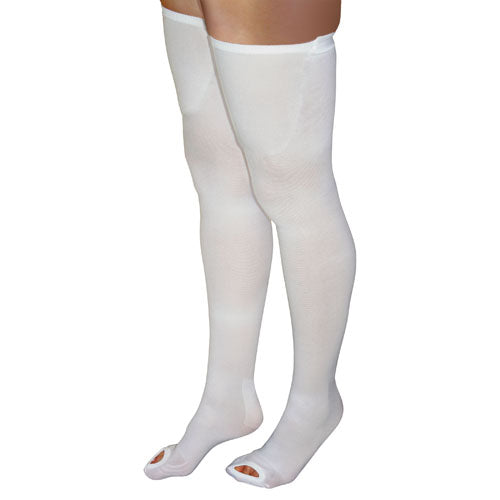 Anti-embolism Stockings Lg/lng 15-20mmhg Thigh Hi  Insp. Toe.