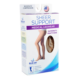 Ladeis' Sheer Mod Maternity 15-20mmhg  Panty Hose  Queen.