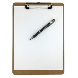 Clipboard  9 X 12   Hardboard Low Profile Clip.