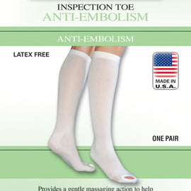 Anti-Embolism Stockings Xl/Lng 15-20mmHg Below Knee  Open Toe.