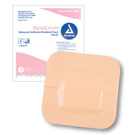 Dynalevin Bordered Foam 4 X4  Waterproof Adh Dressing Bx/10.