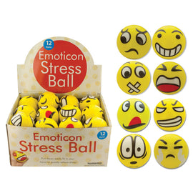 Emoticon Stress Ball Countertop Display  Bx/24.