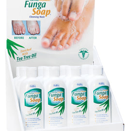 Fungasoap Tea Tree Ultimates 6oz Cleansing Wash Display.