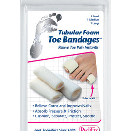 Tubular-foam Toe Bandage  Pk/3 Large.