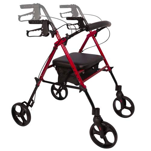 Rollator  Aluminum  Height Adjustable  Burgundy.