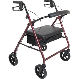 Bariatric Rollator W/ 8 Wheels Burgundy.