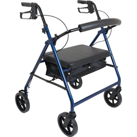 Bariatric Rollator W/ 8 Wheels Blue.