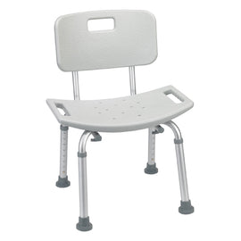 Deluxe Aluminum Bath Chair With Back Gray  (each).